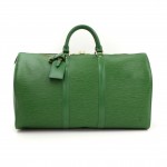 Vintage Louis Vuitton Keepall 50 Green Epi Leather Travel Bag