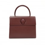 Cartier Must Line Burgundy Leather Hand Bag