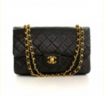 12 Chanel 2.55 10inch Double Flap Black Quilted Leather Shoulder Bag