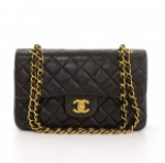 29 Chanel 2.55 9" Double Flap Black Quilted Leather Shoulder Bag