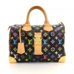 Louis Vuitton Speedy 30 Black Multicolor Monogram Canvas City Hand Bag