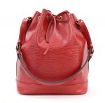 Vintage Louis Vuitton Red Epi Leather Noe Shoulder Bag