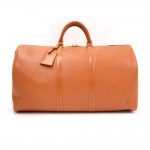 Vintage Louis Vuitton Keepall 50 Brown Cipango Gold  Epi Leather Travel Bag