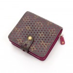 Louis Vuitton Perforated Monogram Canvas Pink Fuchsia Leather Compact Zip Wallet - 2006 Limited Edition