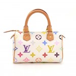 Louis Vuitton Mini HL White Multicolor Monogram Canvas Hand Bag