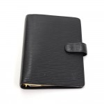 Louis Vuitton Agenda Fonctionnel MM Black Epi Leather Agenda Cover
