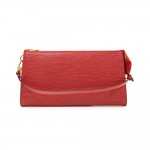 Louis Vuitton Pochette Accessories Red Epi Leather Hand Bag