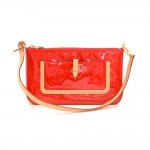 Louis Vuitton Mallory Square Rouge Red Vernis Leather Pochette Accessories Hand Bag