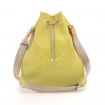 Louis Vuitton LV Cup 2003 Lime Green Damier Geant Shoulder Bucket Bag