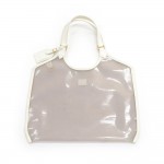 Louis Vuitton Plague Lagoon White Vinyl Beach Tote Hand Bag