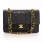 39 Chanel 2.55 10inch Double Flap Black Quilted Leather Shoulder Bag