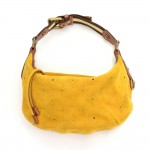 Louis Vuitton Onatah PM Yellow Fleurs Suede Leather Hand Bag - Limited Edition