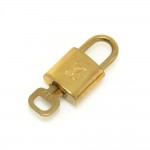 Louis Vuitton Gold Tone Padlock + Key