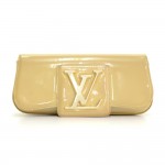 Louis Vuitton Sobe Beige Vernis Leather Evening Clutch Bag