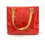 Louis Vuitton Red Vernis leather Houston Shoulder Bag