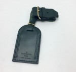 Louis Vuitton Green Leather Name Tag + Poigness For Taiga Leather Travel Bags