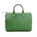 Louis Vuitton Speedy 25 Green Epi Leather City Hand Bag