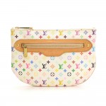 Louis Vuitton Plate GM White Multicolor Monogram Canvas Clutch Pouch Bag