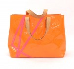 Louis Vuitton Orange Vernis Leather Reade PM Robert Wilson Hand Bag