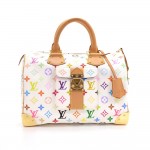 Louis Vuitton Speedy 30 White Multicolor Monogram Canvas City Hand Bag