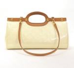 Louis Vuitton White Vernis Leather Roxbury Drive 2 way Shoulder Hand Bag