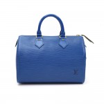Vintage Louis Vuitton Speedy 25 Blue Epi Leather City Hand Bag