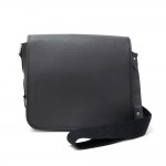 Louis Vuitton Andrei Black Taiga Leather Messenger Bag