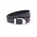 Louis Vuitton Black Epi Leather Ceinture Classique Belt Silver Tone Hardware