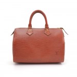 Vintage Louis Vuitton Speedy 25 Kenyan Fawn Brown Epi Leather City Hand Bag
