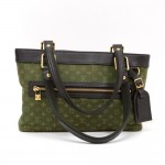 Louis Vuitton Lucille PM Dark Green Khaki Monogram Mini Canvas Hand Bag