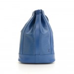 Vintage Louis Vuitton Randonee GM Blue Epi Leather Shoulder Bag