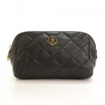 Write Off Moncler Black Leather Beauty Pouch Bag