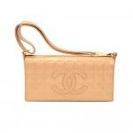 Chanel Metallic Brown Embossed Chocolate Leather Shoulder Party Bag