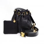 Chanel Black Quilted Leather Mini Bucket Shoulder Bag