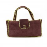 Chanel Burgundy x Green Mutton Leather Hand Bag