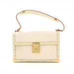 Louis Vuitton L'Aimable White Suhali Leather Pochette Hand Bag