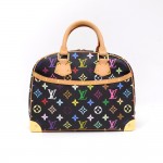 Louis Vuitton Trouville Black Multicolor Monogram Canvas Hand Bag