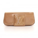 Louis Vuitton Sobe Grive Brown Vernis Leather Evening Clutch Bag