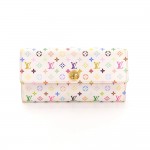 Louis Vuitton Sarah White Multicolor Monogram Canvas Wallet