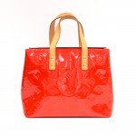 Louis Vuitton Reade PM Red Vernis Leather Hand Bag