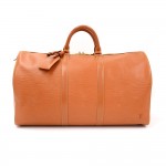 Vintage Louis Vuitton Keepall 50 Brown Cipango Gold  Epi Leather Travel Bag