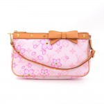 Louis Vuitton Pochette Accessories Pink Monogram Cherry Blossom Hand Bag
