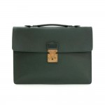 Vintage Louis Vuitton Serviette Kourad Green Taiga Briefcase Document Bag