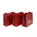 Cartier Burgundy Small Shopping Bag Set of 3