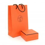 Hermes Orange Small Shopping Bag + Box for Bracelet