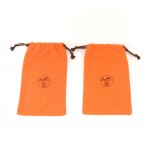 Hermes Orange Dust Bag For Small Items Set of 2