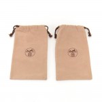 Hermes Brown Velvet Dust Bag For Small Items Set of 2