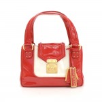 Louis Vuitton Red Sac Bicolore Vernis Leather Hand Bag - 2003 Limited