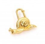 Hermes Annee De La Main Gold Tone Snail Cadena Lock Charm - 1995 Limited