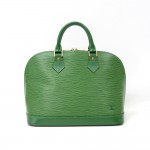 Louis Vuitton Alma Green Epi Leather Hand Bag